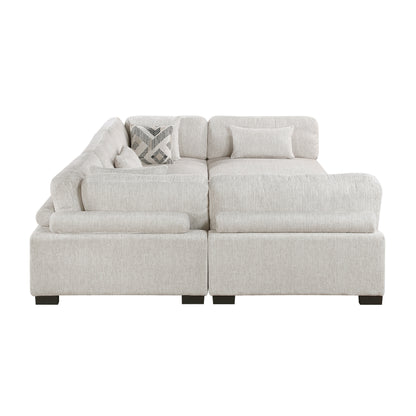 Homelegance Sectional Sofa in Beige with Contemporary Design 9555BEG-62CR3ACOT
