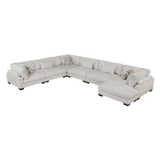 Homelegance Sectional Sofa in Beige with Reversible Chaise 9555BEG-62CR3ACVC