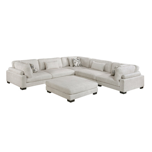 Homelegance Sectional Sofa in Beige with Contemporary Design 9555BEG-63CR2ACOT