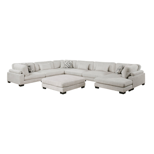 Homelegance Sectional Sofa in Beige with Reversible Chaise 9555BEG-72CR3ACVCOT