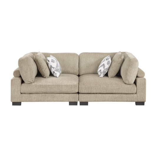 Homelegance Loveseat Brown Upholstered Stylish Seating Solution 9555BRW-2