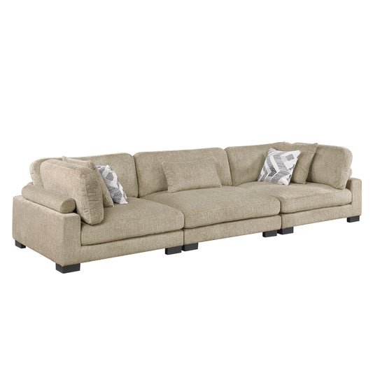 Homelegance Sofas Sectional Sofa in Rich Upholstery 9555BRW-3