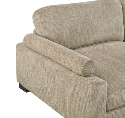 Homelegance Sectional Sofa in Brown with Cream Accent 9555BRW-53CR2AC