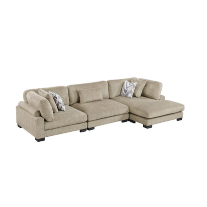 Homelegance 3-Piece Modular Sectional in Brown 9555BRW-3CRACVC