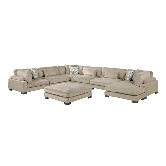 Homelegance Sectional Sofa Brown Leather 9555BRW-72CR3ACVCOT