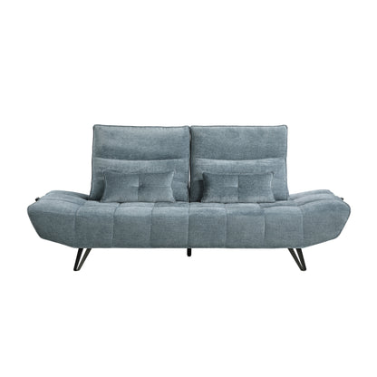 Homelegance Quonsett Blue Chenille Sectional Sofa with Adjustable Headrests 9556BUE-3PW