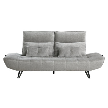 Homelegance Quonsett Gray Chenille Sectional Sofa with Adjustable Headrests 9556GRY-3PW