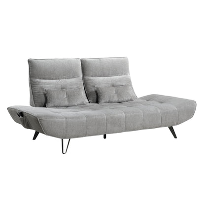 Homelegance Quonsett Gray Chenille Sectional Sofa with Adjustable Headrests 9556GRY-3PW