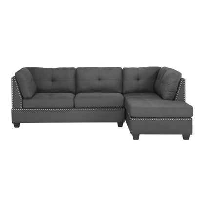 Homelegance Dasha Dark Gray Sectional Sofa with Right Chaise 9566DG-SC