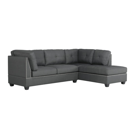 Homelegance Dasha Dark Gray Sectional Sofa with Right Chaise 9566DG-SC