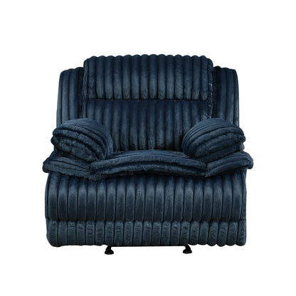 Homelegance Glider Recliner Chair in Blue Fabric 9577BU-1