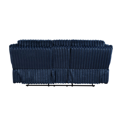 Homelegance Loveseat Reclining in Blue Fabric 9577BU-2