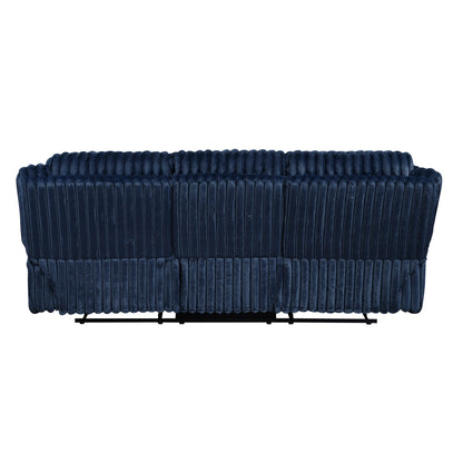 Homelegance Reclining Sofa in Blue Fabric 9577BU-3