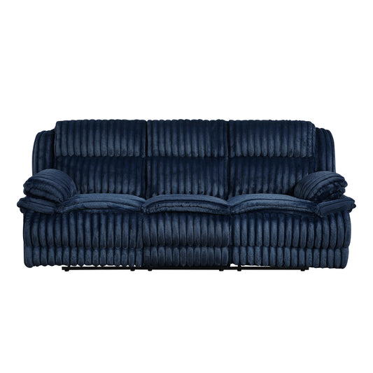 Homelegance Reclining Sofa in Blue Fabric 9577BU-3