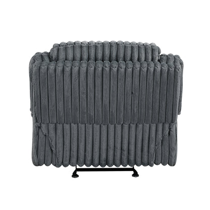Homelegance Glider Recliner Chair in Dark Gray Fabric 9577DG-1