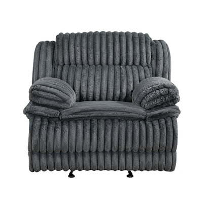 Homelegance Glider Recliner Chair in Dark Gray Fabric 9577DG-1
