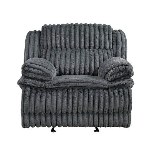 Homelegance Glider Recliner Chair in Dark Gray Fabric 9577DG-1