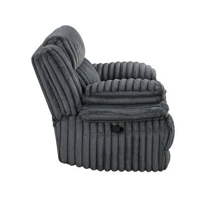 Homelegance Glider Recliner Chair in Dark Gray Fabric 9577DG-1