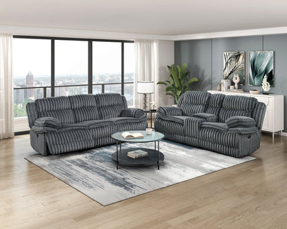 Homelegance Reclining Sofa in Gray Fabric 9577DG-3
