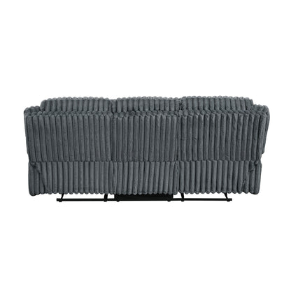 Homelegance Reclining Sofa in Gray Fabric 9577DG-3