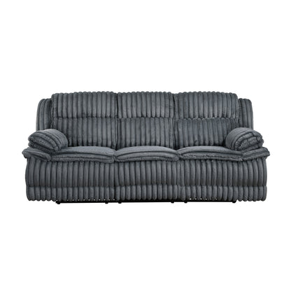 Homelegance Reclining Sofa in Gray Fabric 9577DG-3