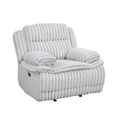 Homelegance Glider Recliner Chair in Gray Fabric 9577GY-1