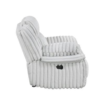 Homelegance Glider Recliner Chair in Gray Fabric 9577GY-1