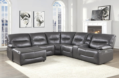 Homelegance Dyersburg Sectional Sofa in Gray 9579GRY-6LCRRPW