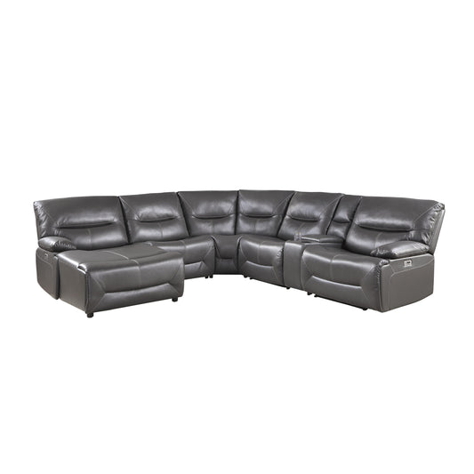Homelegance Dyersburg Sectional Sofa in Gray 9579GRY-6LCRRPW