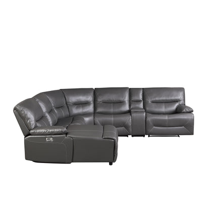 Homelegance Dyersburg Sectional Sofa in Gray 9579GRY-6LCRRPW