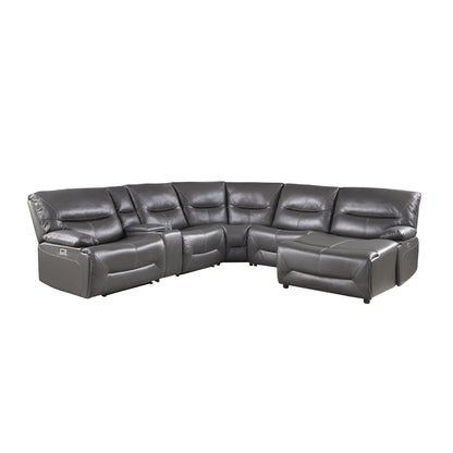 Homelegance Dyersburg Sectional Sofa in Gray 9579GRY-6LRRCPW
