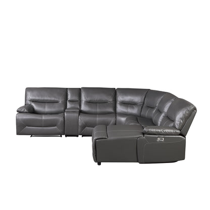 Homelegance Dyersburg Sectional Sofa in Gray 9579GRY-6LRRCPW