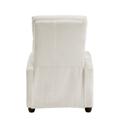 Homelegance Maye Reclining Chair in Beige Corduroy with Push Back Feature 9588BEG-1PB