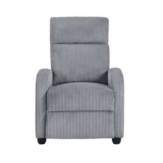 Homelegance Maye Reclining Chair in Dark Gray Corduroy 9588DGY-1PB