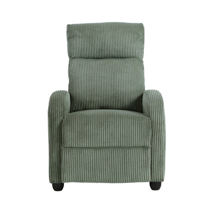 Homelegance Maye Reclining Chair in Green Corduroy 9588GRN-1PB