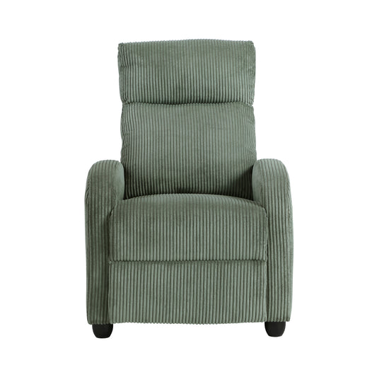 Homelegance Maye Reclining Chair in Green Corduroy 9588GRN-1PB