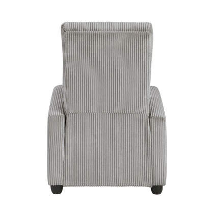 Homelegance Maye Reclining Chair in Light Gray Corduroy 9588GRY-1PB