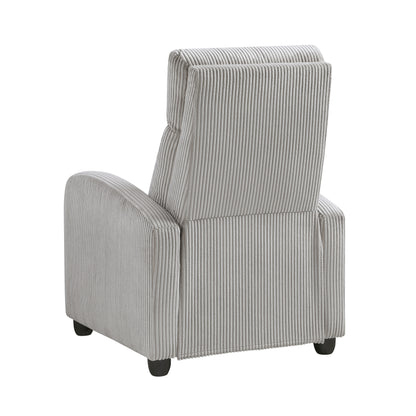 Homelegance Maye Reclining Chair in Light Gray Corduroy 9588GRY-1PB