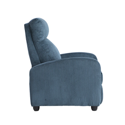 Homelegance Maye Reclining Chair in Midnight Blue Corduroy 9588MDN-1PB