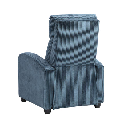 Homelegance Maye Reclining Chair in Midnight Blue Corduroy 9588MDN-1PB