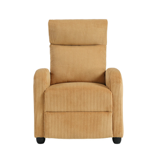 Homelegance Maye Reclining Chair in Yellow Corduroy 9588YLW-1PB