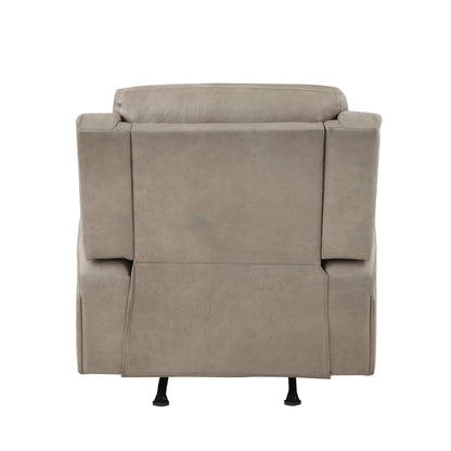 Homelegance Pagosa Recliner Rocker Chair in Brown Polished Microfiber 9601BR-1