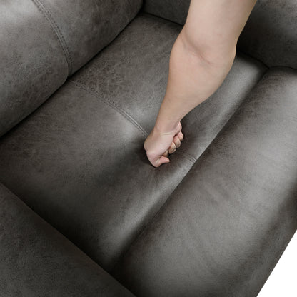 Homelegance Loveseat Reclining in Gray Fabric 9601GY-2