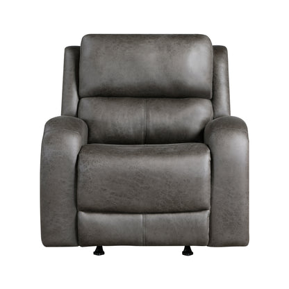 Homelegance Accent Rocker Reclining Chair in Gray Fabric 9601GY-1