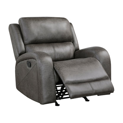 Homelegance Accent Rocker Reclining Chair in Gray Fabric 9601GY-1