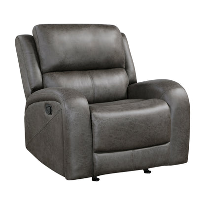 Homelegance Accent Rocker Reclining Chair in Gray Fabric 9601GY-1