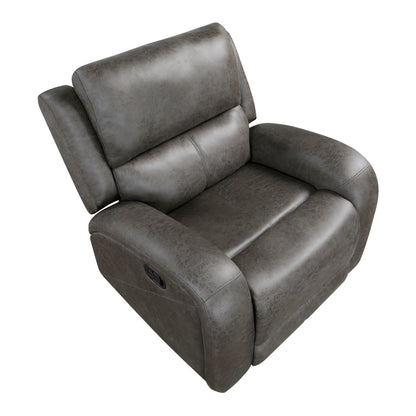 Homelegance Accent Rocker Reclining Chair in Gray Fabric 9601GY-1