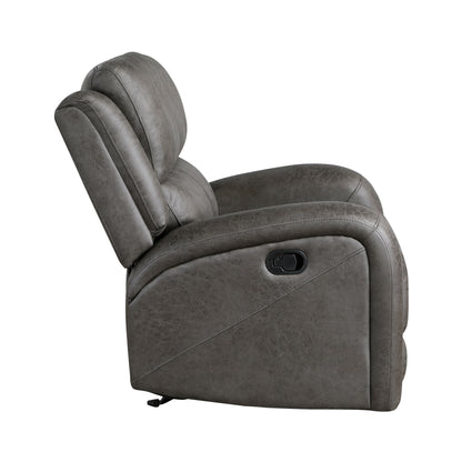 Homelegance Accent Rocker Reclining Chair in Gray Fabric 9601GY-1