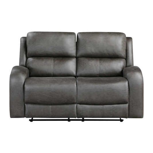Homelegance Loveseat Reclining in Gray Fabric 9601GY-2