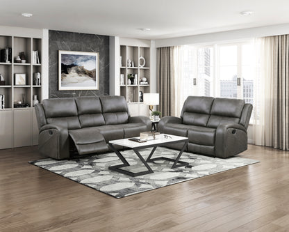 Homelegance Loveseat Reclining in Gray Fabric 9601GY-2